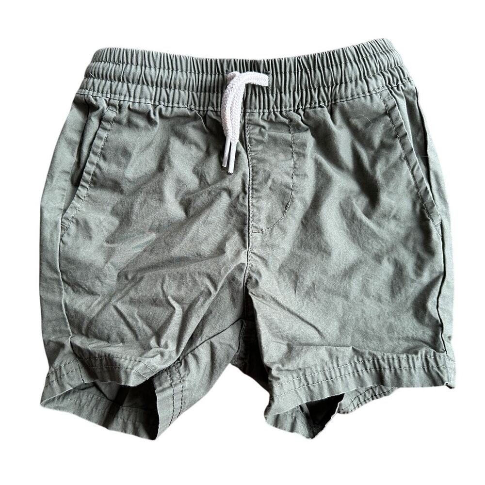 Toddler 18-24M Olive Green Drawstring Casual Shorts